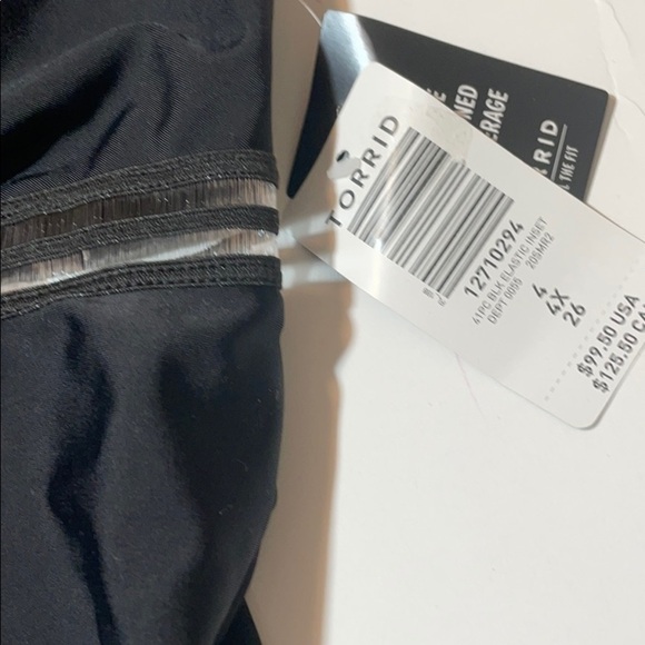 Torrid SHADOW STRIPE INSET WIRELESS SWIMSUIT - Picture 11 of 13